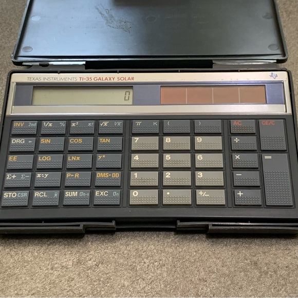 Vintage Texas Instruments TI-35 Galaxy Solar Scientific Calculator Tested Works - Picture 2 of 12